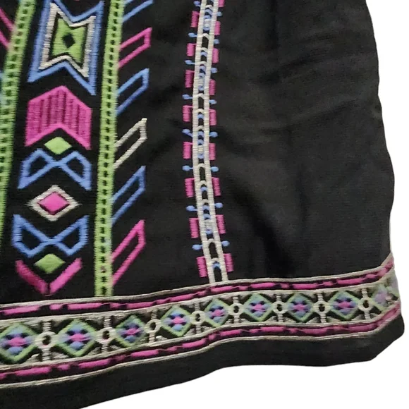 Flying Tomato Black Neon Aztec SouthWest Shift Pencil Short NWOT Dress Sz Small - Picture 5 of 11